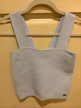Hollister Ribbed Knit Square Neck Cropped Tank